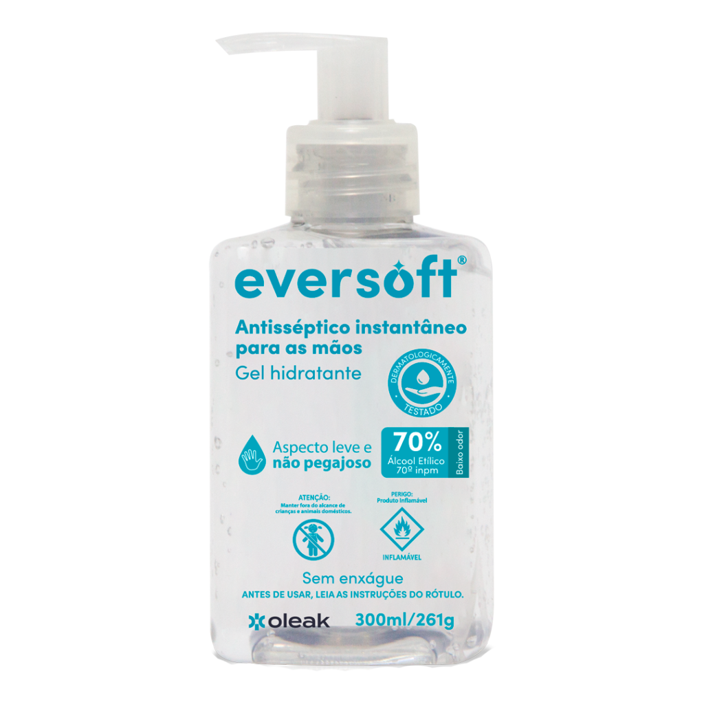 Eversoft Antisséptico Instantâneo Gel Desk 300mL