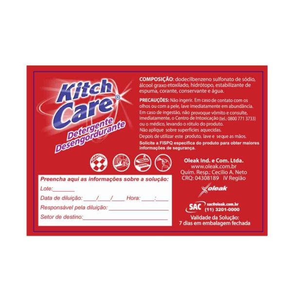 Etiqueta Kitch Care Desengordurante