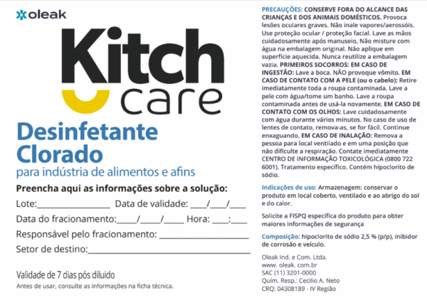 Etiqueta Kitch Care Clorado