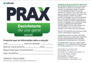 Etiqueta Prax Desinfetante 5L Nature