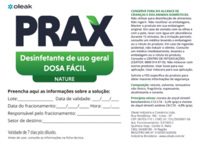 Etiqueta Prax Desinfetante Dosa Fácil Nature