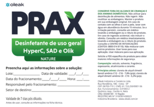 Etiqueta Prax Desinfetante HyperC Nature