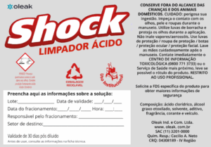 Etiqueta Shock Limpador Ácido