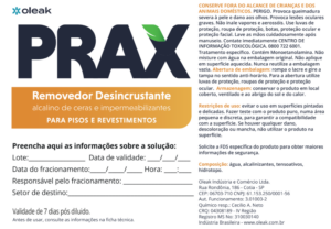 Etiqueta Prax Removedor Desincrustante