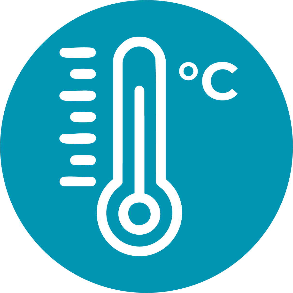 Ação comprovada entre 5°C a 55°C
